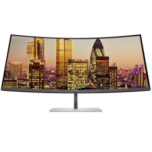 Image of HP Series 7 Pro Curved 38-inch 738pu 2K WQHD (3840 x 1600) LCD Monitor, 2-Pack Daisy Chain Connectivity, DisplayPort,Thunderbolt 4 USB-C w /100W PD Bundled with Desk Mount Dual Stand
