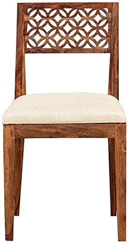 Image of SHRI MINTU'S ART Sheesham Wood Dining Table 6 Seater | Six Seater Dinning Table with 6 Chairs for Home | Dining Room Sets for Kitchen & Restaurants | Chairs with Cushion | Rosewood, Natural Finish