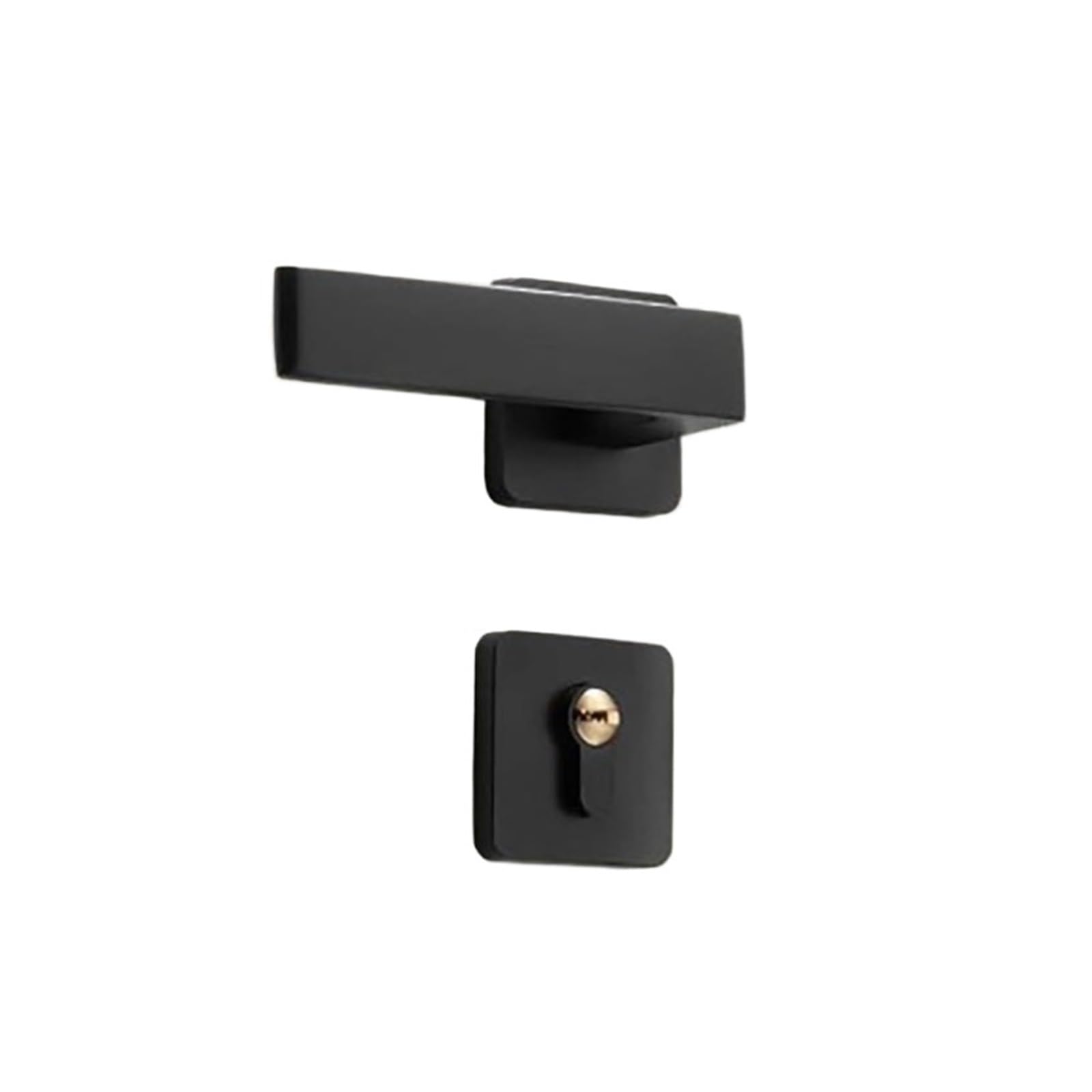 NYRXRYTCA Door Lock Indoor Bedroom Door Lock Silent Magnetic Lock Simple Split Wooden Door Lock Black Door Handle(Yahei)