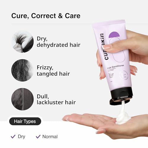 Image of Curehair Keratin Smooth Conditioner With Moringa, Keratin And Argan | Strenghtens And Nourishes For Damaged Hair, 80 Gram (Pack Of 1)
