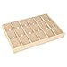 Produktbild Alinory Aufbewahrung Organizer Tablett Display Schmuck Display Tablett, Schmuck Vitrine Holz für Ringe für eine Arbeitsplatte Schmuck Storage(Pine 18 Grid Pendant Plate)