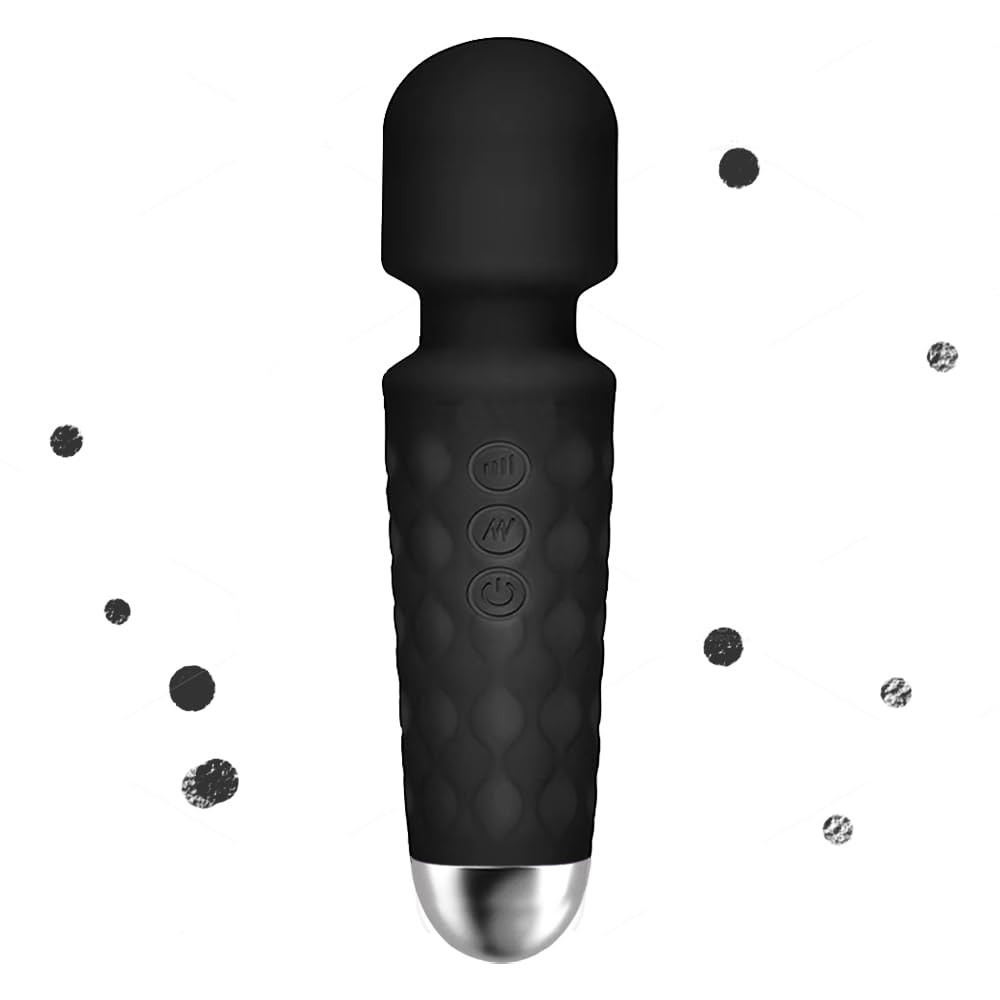 Electric Handheld Mini Massager - Portable Waterproof Back Massager - Deep Muscle Massage Tool for Blood Circulation, Black
