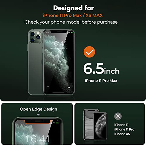 Image of UNBREAKcable 2 Pack Privacy Screen Protector for iPhone 11 Pro Max /Xs Max, Shatterproof Tempered Glass [True 28Anti Spy] [9H Hardness] [Easy Installation] Protector for Apple 6.5 inch