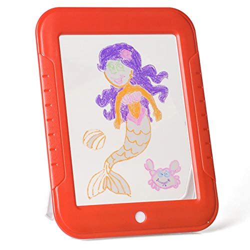 Magic pad Lousa Magica 8 Led Tablet Infantil 3 Canetinha Que Apaga