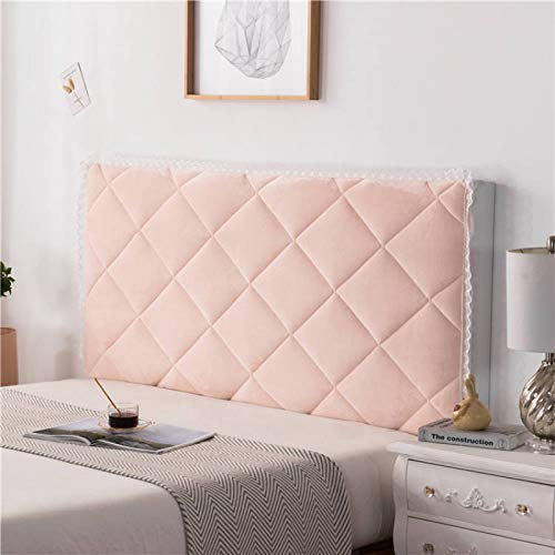 Funda suave para cabecero de cama, protector elástico acolchado a prueba de polvo para camas dobles, Queen y King, color rosa, 150 cm