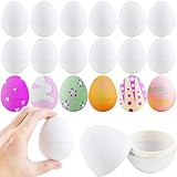 20 Pack 3 Inch White Paper Mache Easter Eggs DIY Easter Eggs Fillable Blank Easter Eggs Empty for Easter Hunt Games Party Decoration