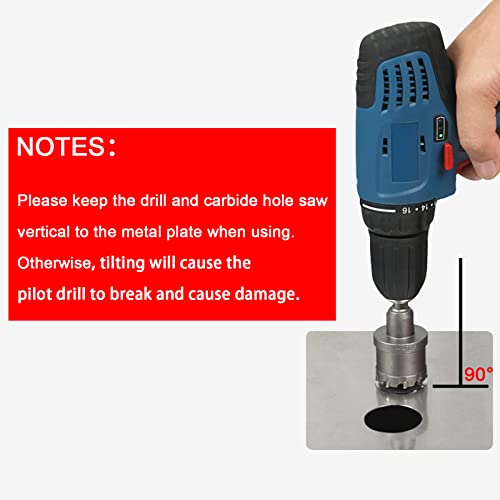 Mollom Tct Carbide Hole Saw Kit For Hard Metal，14-60Mm, 10 Pcs Tungsten Carbide Tipped Hole Cutter With Pilot Drill Bit For Stainless Steel, Iron, Aluminum, Alloy, Plastic #TOP6
