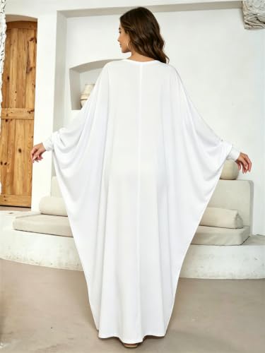 Image of Boedaty Women Soft Muslim Prayer Dress Abaya Islamic Ramadan Full of Elasticity Garment Dubai Robe