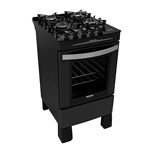 Fogão 4 Bocas Automático Bivolt Itaglass New Itatiaia Preto