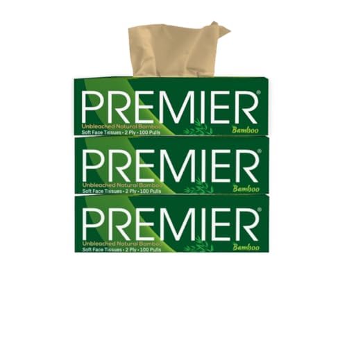 Premier Bamboo Super Soft 2-Ply Car Tissue Box | Facial Tissue - 100 Pulls x 3 Packs (300 Pulls) | 100% Natural, Eco-Friendly, Biodegradable, and Gentle on Skin-image-27