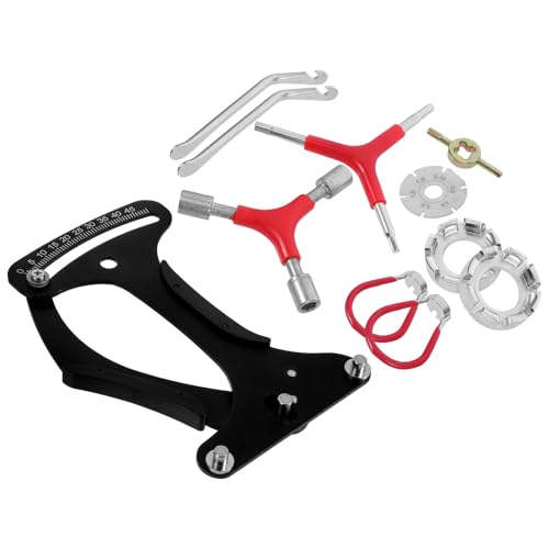 IMIKEYA 自転車スポークツールキット 輪行対応 コンパクト携帯型 スポークレンチとテンションメーター マウンテンロードバイク兼用 サイク