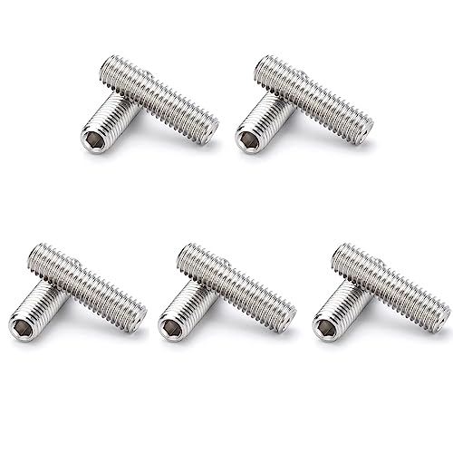 10 Stück Gewindestifte, Madenschrauben M5x20mm A2 Edelstahl Gewindestift, Innensechskant, Verwendet für Kleine Reparaturen von Türgriffen, Garagen, Wasserhähnen, Verschiedenen Hausgärten