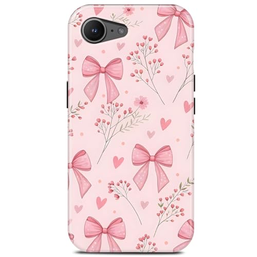Coque iPhone 16e fleur rose idée cadeau idéale pour l'anniversaire d'une fille ou femme