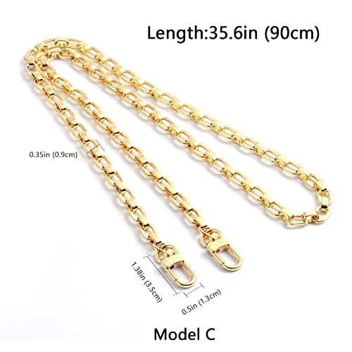 Image of jiesinlov Purse Chain Strap CrossBody Handbag Shoulder Bag Strap Replacement Straps, with Metal Buckles (C 35.4in)