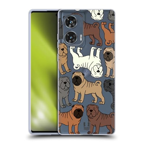 Head Case Designs Chinese Shar Pei Dog Breed Patterns 4 Soft Gel Case Compatible with Motorola Edge 50 Fusion