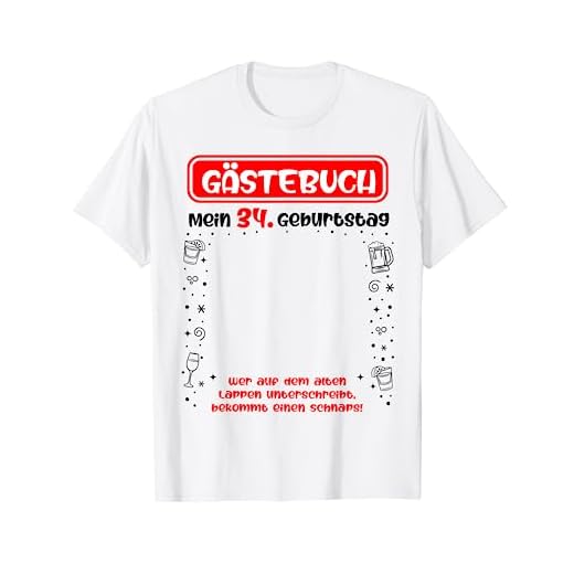 Mi libro de visitas de 34 cumpleaños para firmar 34 años Camiseta