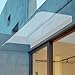 Awning Canopy,Clear Rain Shelter Cover,Window Awning Door Canopy, Patio Awning Canopy,Door Awning Polycarbonate Outdoor Entrance Awning for Front & Rear Doors Windows (Clear, 13.58 * 23.62