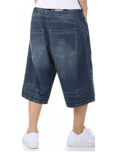 image for IDEALSANXUN Jorts Baggy Jean Shorts Men Casual Summer Loose Hip Hop Y2