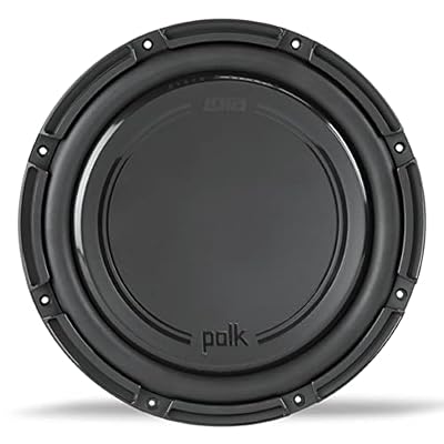 Polk Audio DB1242 DVC - DB+ Series Shallow 12 Inch Subwoofer, Marine and Car Audio Subwoofers, 26Hz-200Hz Frequency Response, Dual 4-Ohm Voice Coils & Polypropylene Woofer Cone