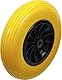 BGS Do it yourself Schubkarrenrad - PU, gelb/schwarz - 400 mm 80657