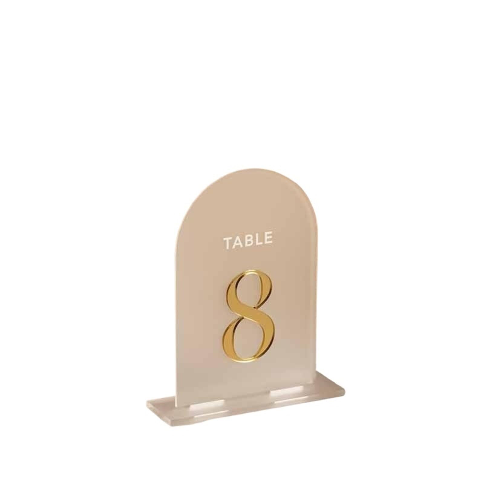 Tischnummer Halter Frosted Acrylic Table Numbers Wedding Decor Gold Signs For Stationery Reception Party Tischkartenhalter(Type 1,Table 1-30)