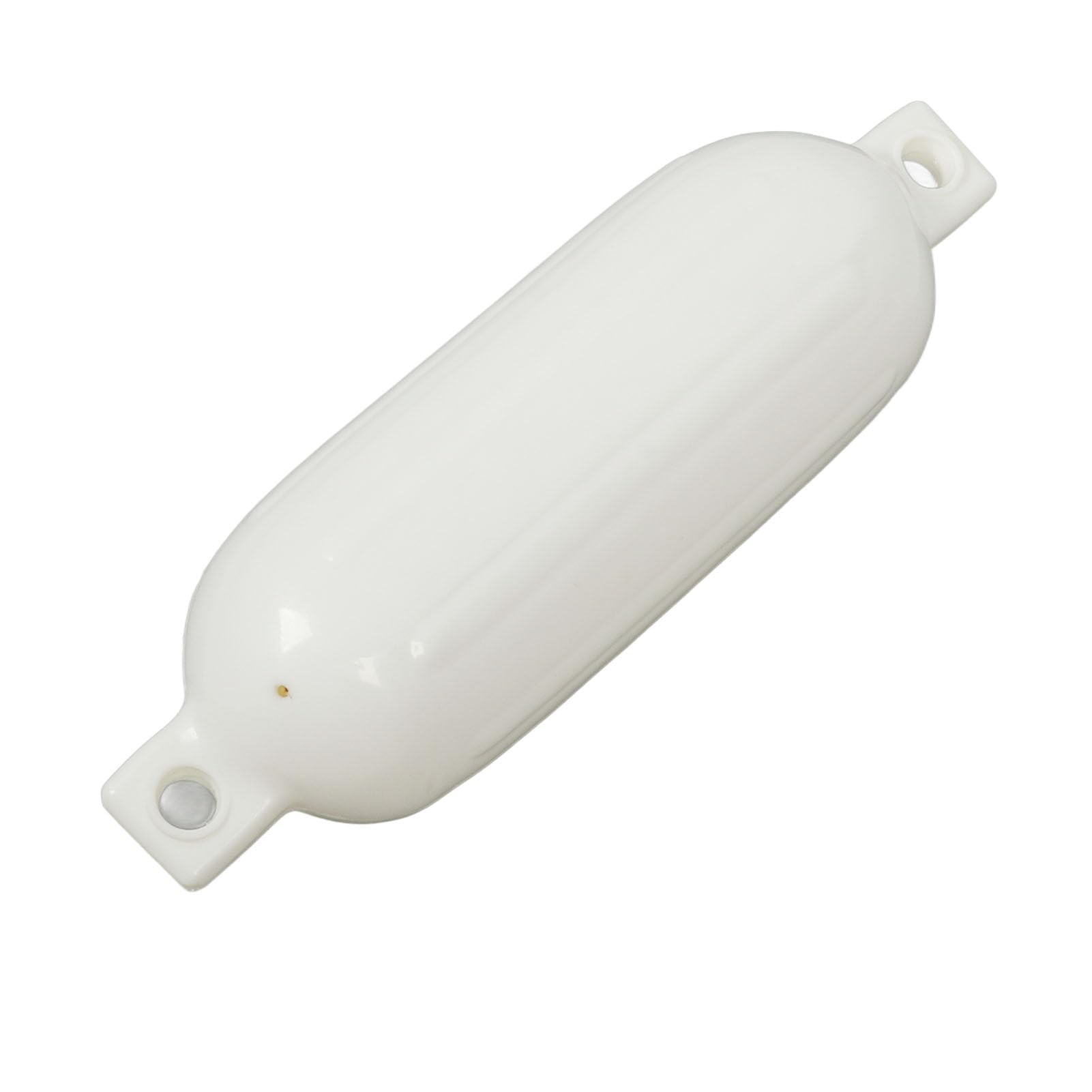 KIMISS Lot de 4 Pare-Chocs de Bateau Gonflables en PVC 14 X 50,8 Cm Nervurés à Double œil pour Yachts, Pontons, Quais, Pare-Chocs de Bateau Marin Gonflable avec 4 Cordes, Blanc