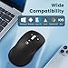 CITLLA Wireless Bluetooth Mouse (USB + BT1 + BT2), Full Size, 4-Way Scrolling, Multi-Device Silent Mouse for Computer, Laptop, iPad, MacBook (Black)