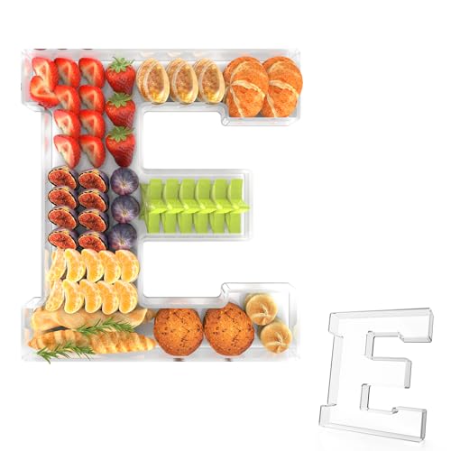 Tdsuco 11" Acrylic Letter Charcuterie Tray,Fillable Alphabet & Number Box(Letter E) by Tdsuco - Used condition - US$18.91