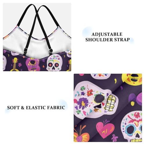 Guitar Skull Girls One Piece Swimsuits Summer Quick Dry Beach Bathing Suit4