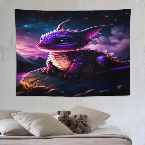 Tapisserie dinosaure en tissu pour habiller un grand mur vide facilement