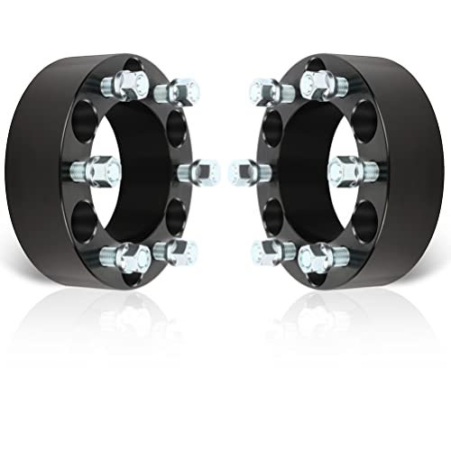 ECCPP 2PCS 2" 6 lug Wheel Spacer Adapters 50mm 6x5.5 6x139.7 14x1.5 Studs 108mm fit for Escalade for Astro for Avalanche for C2500 for Express for Silverado for Suburban for Savana for Sierra Yukon