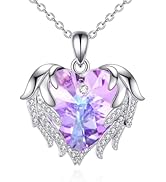 YAFEINI Collar Con Medallón De Alas De ángel De La Guarda De Plata De Ley Con Medallón De Corazón Que Sostiene Fotos Para Mujer Joyería