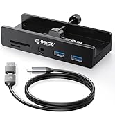 ORICO USB Hub 3.0, Clamp USB Hub with Extra Power Port, Aluminum USB C Adapter with 2 USB-A Data ...
