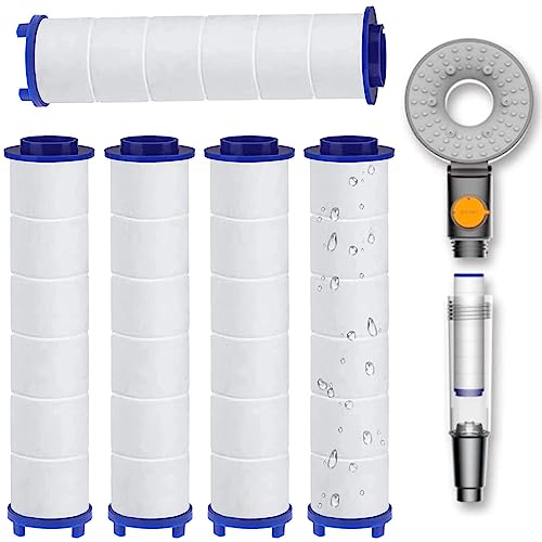 5 filtros de algodón PP para la eliminación de residuos de cloro PP sedimento cartucho filtrado 9,5 x 2 cm núcleo de agua universal limpio núcleo de algodón para cabezal de ducha de lluvia filtro para