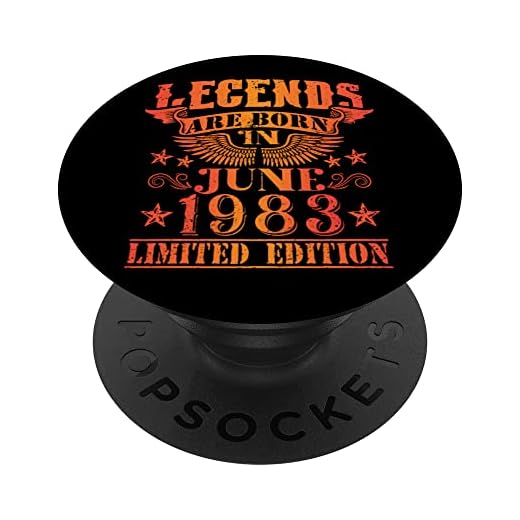 Cumpleaños Junio 1983 Edición Limitada Regalo Legend June PopSockets PopGrip Intercambiable