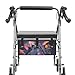 Uorisanigo Hummingbird Floral Under Seat Bag for Rollator Walker Replacement Walker Underseat Replacement Medical Basket for Elderly Wheelchair Accessories