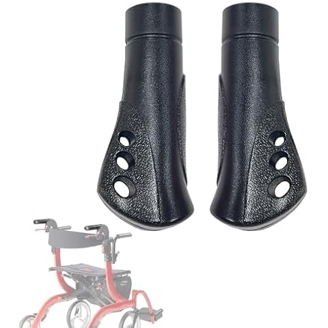 Rollator Hand Grip for Rolling Walker Replacement - Mobility Disabled Patient Handgrips Accessories, 0.78"(20mm), 2 Pcs (Black-C) Cover