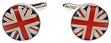  Simon Carter Rouge/Blanc/Bleu Union Jack Dome boutons de manchette de