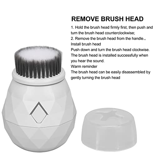 Escova de Limpeza Facial Elétrica, Escova de Cabelo Macia 3 Engrenagens Vibração Sônica Remover Maqu