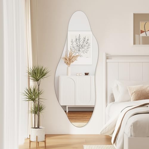 Image of QDSSDECO 63 inch x 24 inch Full Length Mirror Irregular Star Shaped, Frameless