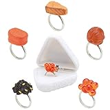 Kitan Club Onigiring (Riceball Ring) Miniature Food Jewelry - Blind Box 1 of 5 Collectable Fake Food Ring - Fun, Versatile Decoration - Authentic Japanese Design