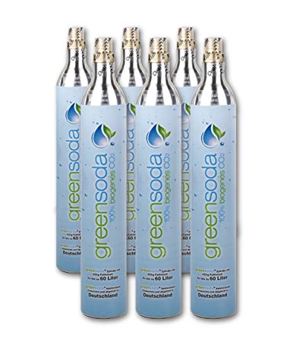 greensoda | Universal Bio Soda-Zylinder | 425 g Kohlensäure | CO2 Zylinder für SodaStream (6er Pack) Cover