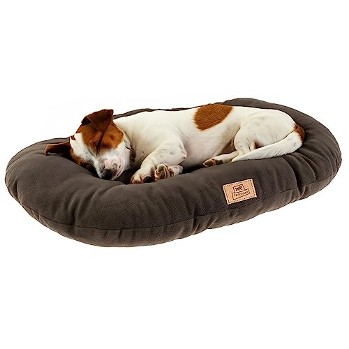 Ferplast Panier Chien Coussin pour Chiens, Lavable, Tapis pour Niches et Voitures, en Micropolaire avec Rembourrage Doux, 78 x 50 cm. Gris