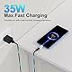 Lightning Buchse auf USB-C 35WAdapter, 2 Stück USB-C Stecker auf Buchse Adapter Kompatibel mit iPhone 15/16 Pro Max/15 Plus, für Schnell Laden, Nicht für Audio
