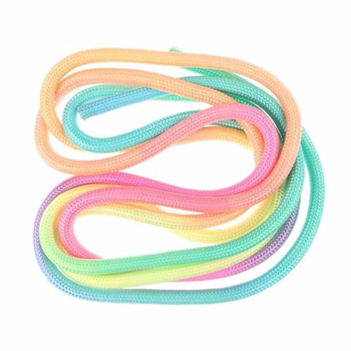 Menolana Rhythmic Gymnastics Rope,Rhythmic Arts Training Jumps Rope,Professional 9.84ft 1cm Diameter for Girls Outdoor Activities Kids, Macaron Colors