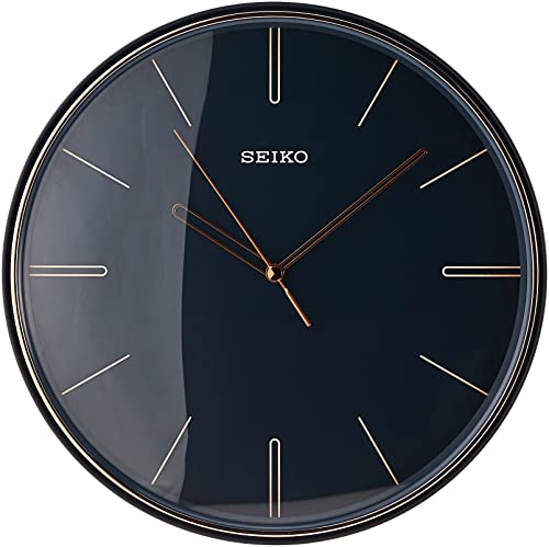 SEIKO Lenox Navy and Rose Gold Wall Clock #TOP24