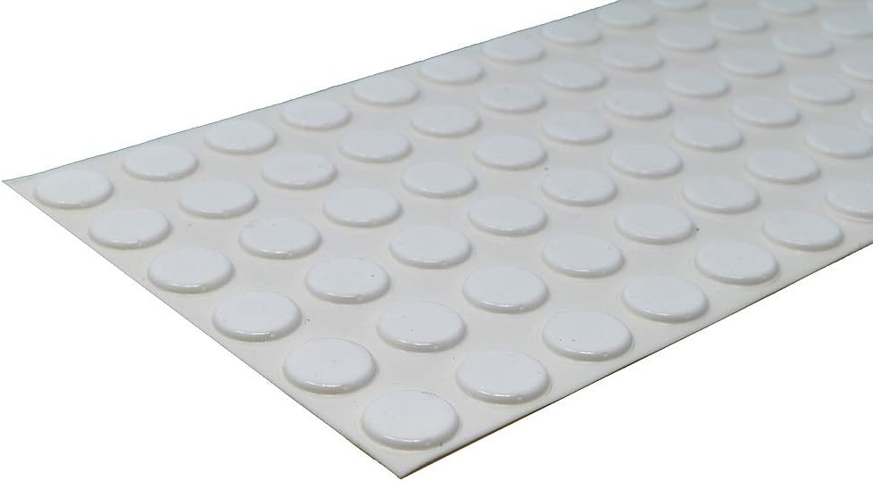 Bumper Specialties Self Adhesive Bumper Feet 0.810" x 0.120" (20.6mm x 3.0mm) Clear Cylindrical Polyurethane Pads for Industrial Surface Protection, 2,520 Pieces per Box, BS24