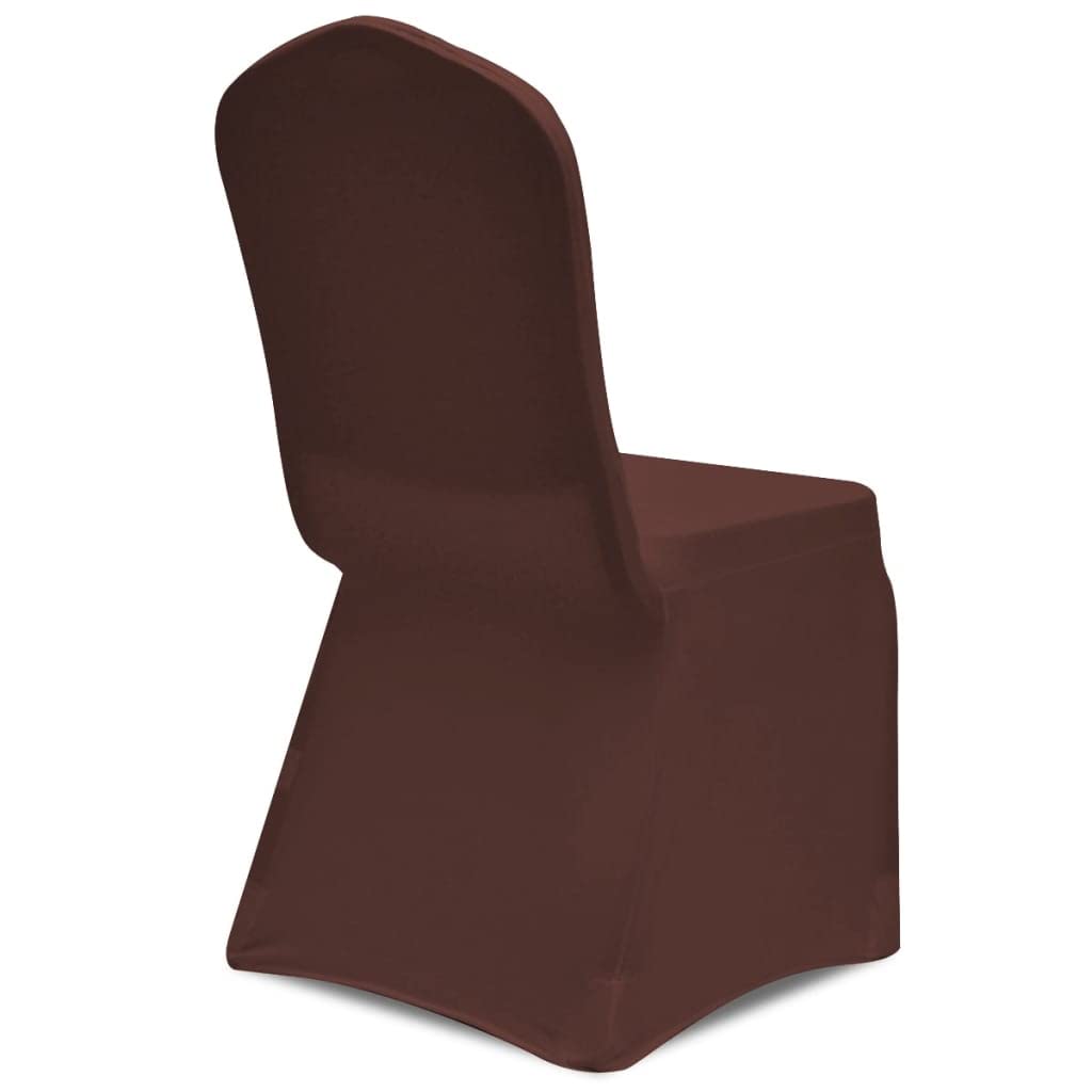 Lot de 4 housses de chaise extensibles Marron