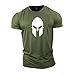 GYMTIER Mens T-Shirt de Musculation - Spartan Helmet - vêtements d'entraînement de Gym