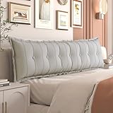 Daneey Large Headboard Pillow King Soft Daybed Pillows Bolster for Bed Back Pillow for Sitting in Bed Long Pillow for Bed Reading Pillow Adult Couch Sofa Backrest, Removable Cover